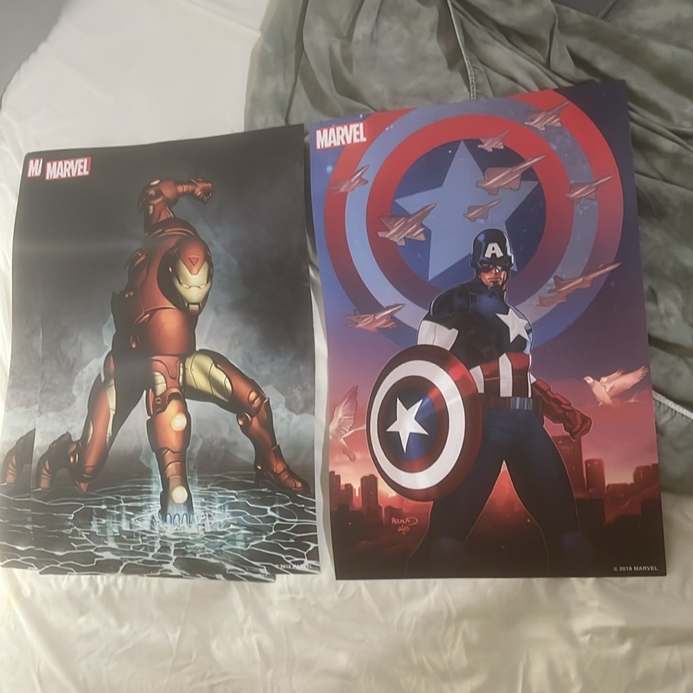 Iron Man & Captain America 2015 NEW POSTERS ORIGINAL Comics Movies retro Marvel